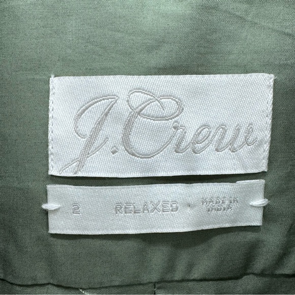J. Crew Western Cotton Belted Poplin Utility pale cypress Shirtdress Sz 2 - Picture 3 of 6